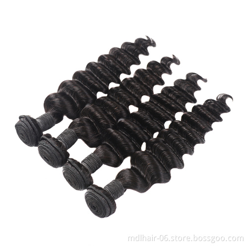 Raw Virgin Cuticle Aligned Human Hair Extension High Quality Hair Weaving Loose Deep Wave Hair Bundles 8-30Inch